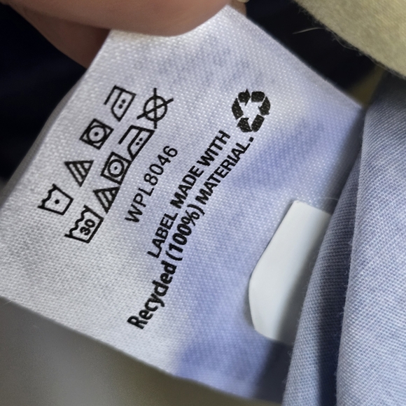 Allen Onyia for INC Watercolor Pastel Long Button Down Blouse Purple Yellow L - Picture 12 of 13